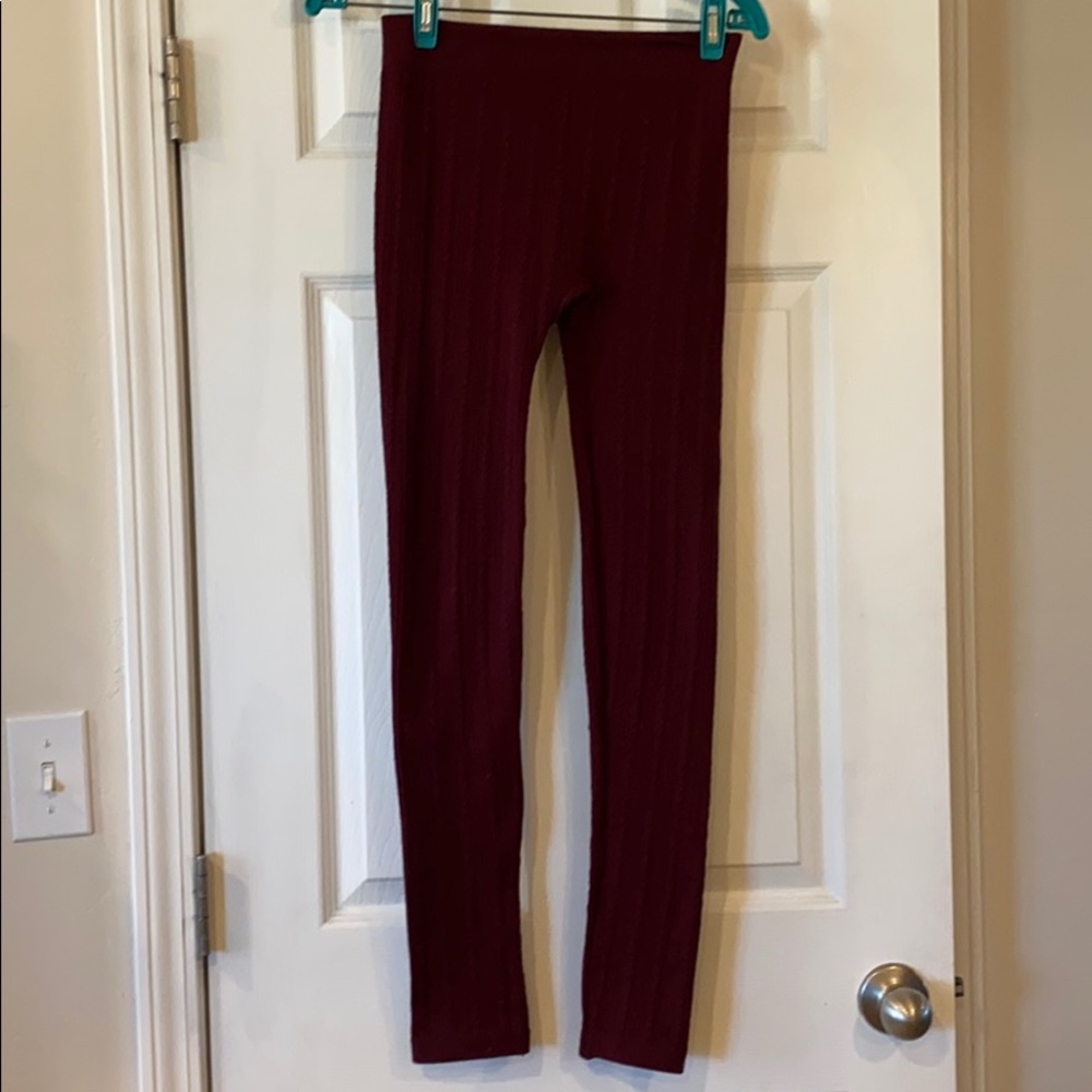 Bergundy leggings